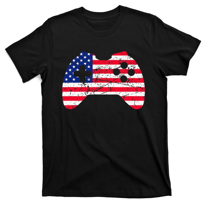 Video Game Gamer USA 4th of July Retro T-Shirt