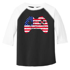 Video Game Gamer USA 4th of July Retro Toddler Fine Jersey T-Shirt