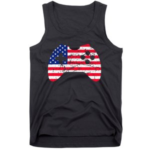 Video Game Gamer USA 4th of July Retro Tank Top