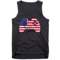 Video Game Gamer USA 4th of July Retro Tank Top