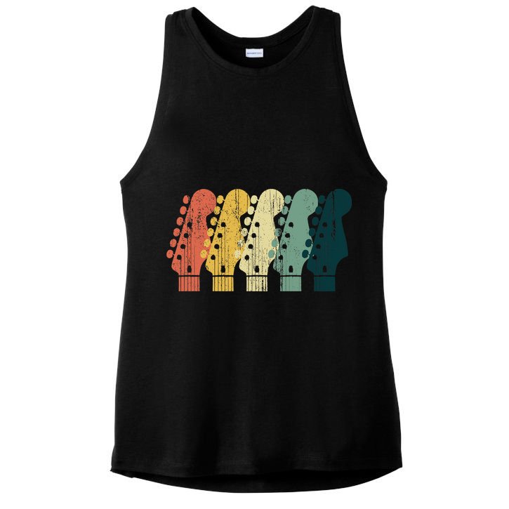 Vintage Guitar Gift For Music Band Guitarist Stuff Premium Ladies PosiCharge Tri-Blend Wicking Tank