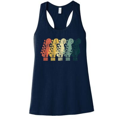 Vintage Guitar Gift For Men Women Music Band Guitarist Stuff Women's Racerback Tank