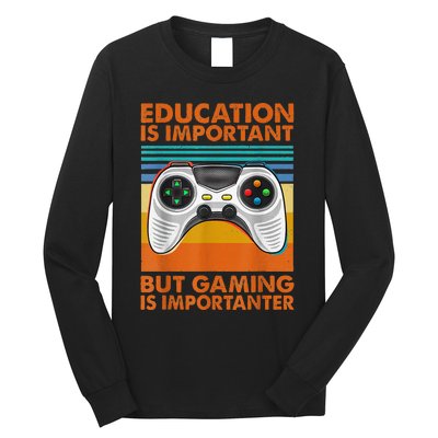 Vintage Gamer Gaming Gifts For Teenage Boys 8-12 Year Old Long Sleeve Shirt