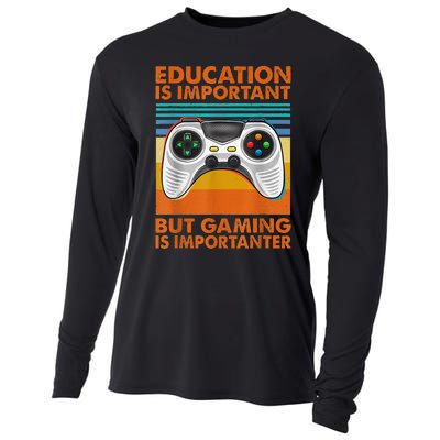 Vintage Gamer Gaming Gifts For Teenage Boys 8-12 Year Old Cooling Performance Long Sleeve Crew