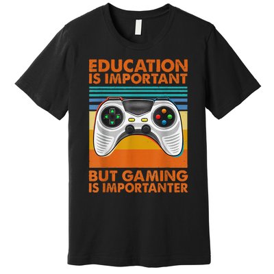 Vintage Gamer Gaming Gifts For Teenage Boys 8-12 Year Old Premium T-Shirt