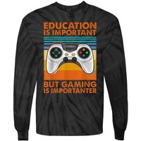 Vintage Gamer Gaming Gifts For Teenage Boys 8-12 Year Old Tie-Dye Long Sleeve Shirt