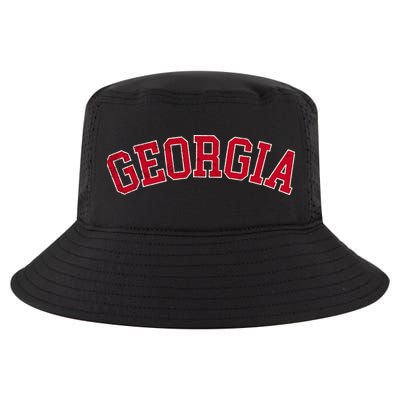 Vintage Georgia Ga Varsity Style Sports Cool Comfort Performance Bucket Hat