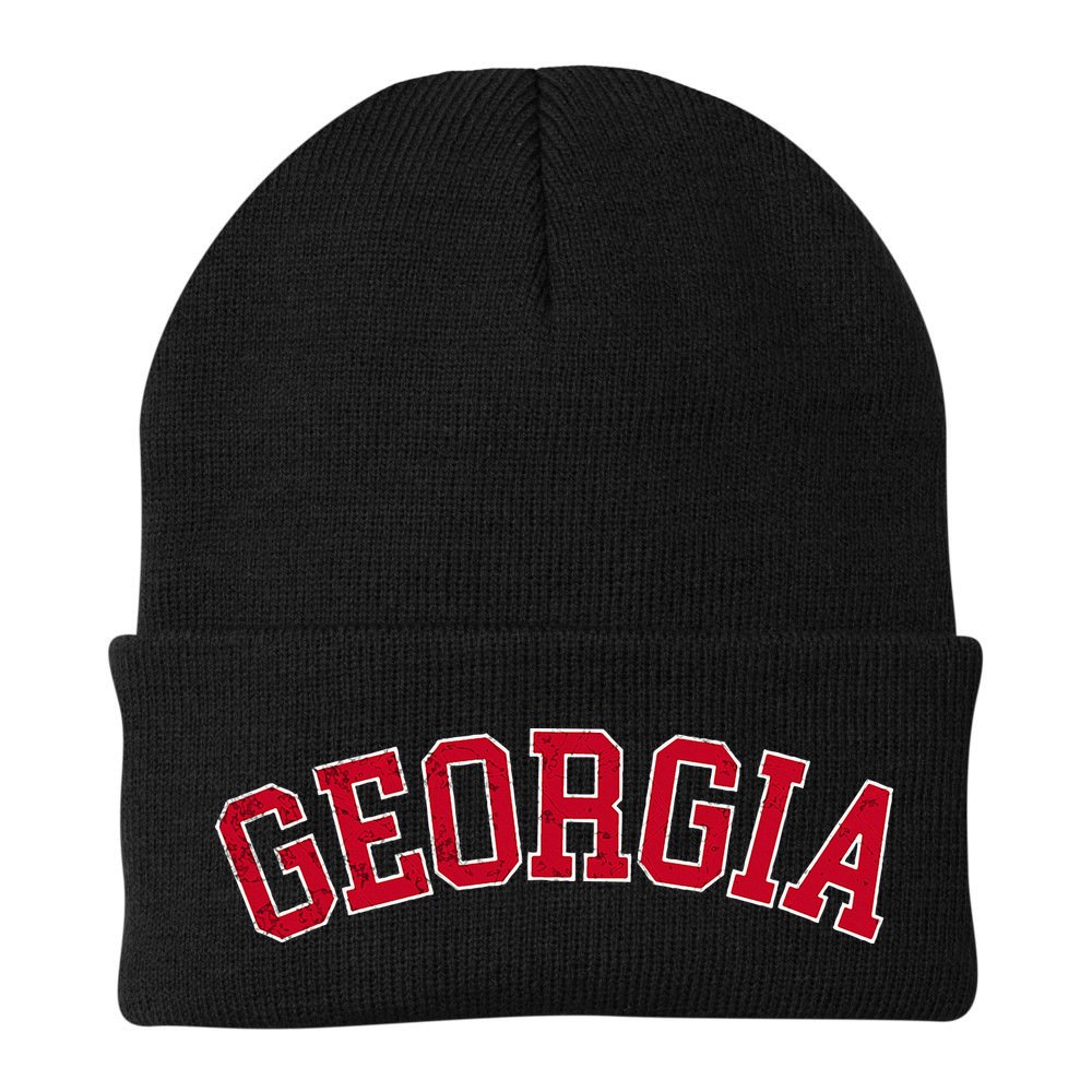 Vintage Georgia Ga Varsity Style Sports Beanie