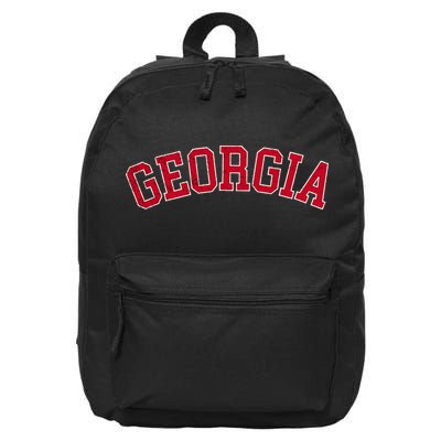 Vintage Georgia Ga Varsity Style Sports 16 in Basic Backpack