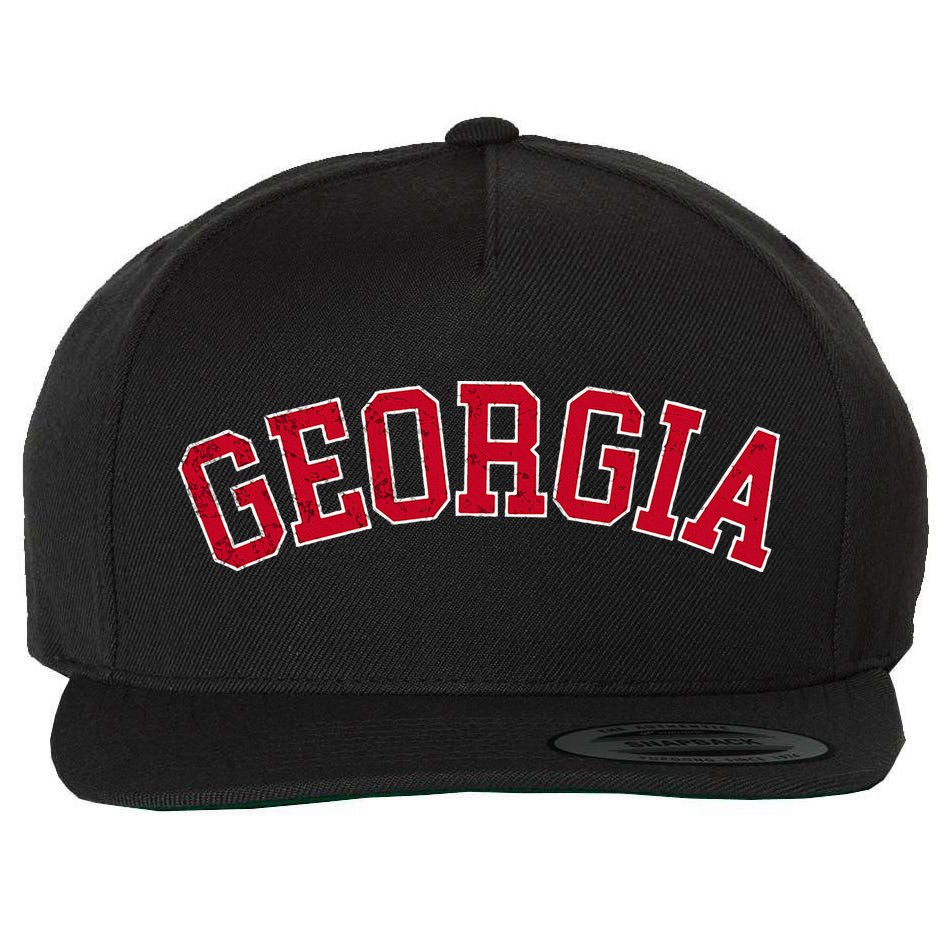 Vintage Georgia Ga Varsity Style Sports Wool Snapback Cap