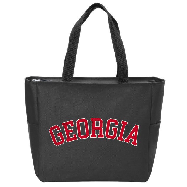 Vintage Georgia Ga Varsity Style Sports Zip Tote Bag