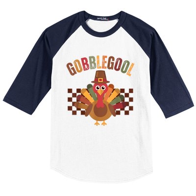 Vintage Gobble Gool Turkey Funny Thanksgiving Gobblegool Baseball Sleeve Shirt