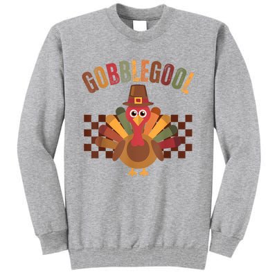 Vintage Gobble Gool Turkey Funny Thanksgiving Gobblegool Tall Sweatshirt