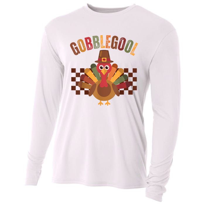 Vintage Gobble Gool Turkey Funny Thanksgiving Gobblegool Cooling Performance Long Sleeve Crew