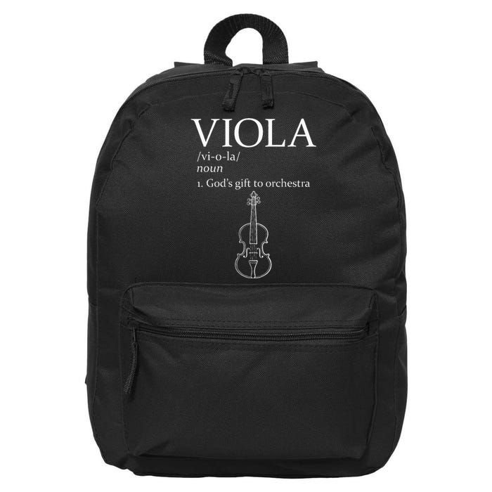 Viola GodS Gift For Orchestra 16 in Basic Backpack