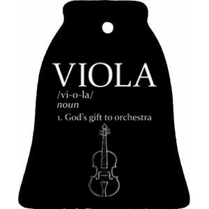 Viola GodS Gift For Orchestra Ceramic Bell Ornament