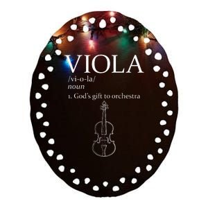 Viola GodS Gift For Orchestra Ceramic Oval Ornament