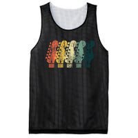 Vintage Guitar Gift For Music Band Guitarist Stuff Mesh Reversible Basketball Jersey Tank