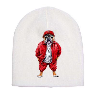 Vintage Georgia Ga Vintage Athletic Sports Design Short Acrylic Beanie