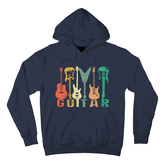 Vintage Guitar Gift For Music Band Guitarist Stuff Hoodie