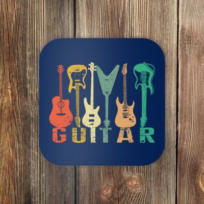 Vintage Guitar Gift For Music Band Guitarist Stuff Coaster