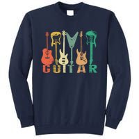 Vintage Guitar Gift For Music Band Guitarist Stuff Tall Sweatshirt