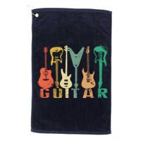 Vintage Guitar Gift For Music Band Guitarist Stuff Platinum Collection Golf Towel