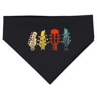 Vintage Guitar Gift For Women Music Band Guitarist Stuff USA-Made Doggie Bandana