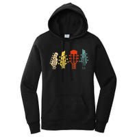 Vintage Guitar Gift For Women Music Band Guitarist Stuff Women's Pullover Hoodie