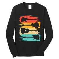 Vintage Guitar Gift For Music Band Guitarist Stuff Long Sleeve Shirt