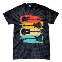 Vintage Guitar Gift For Music Band Guitarist Stuff Tie-Dye T-Shirt