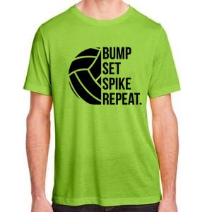 Volleyball Great Gift Hooded Funny Gift Bump Set Spike Repeat Adult ChromaSoft Performance T-Shirt