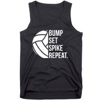 Volleyball Great Gift Hooded Funny Gift Bump Set Spike Repeat Tank Top