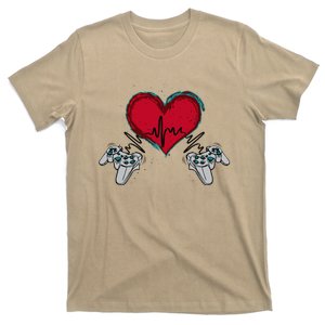 Video Gamer Heart Controller Valentine's Day Women T-Shirt