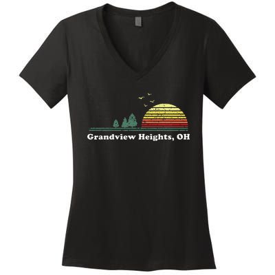 Vintage Grandview Heights Ohio Home Souvenir Women's V-Neck T-Shirt