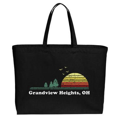 Vintage Grandview Heights Ohio Home Souvenir Cotton Canvas Jumbo Tote