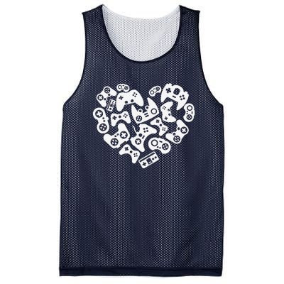 Video Gamer Heart Of Controllers Valentine's Day Mesh Reversible Basketball Jersey Tank