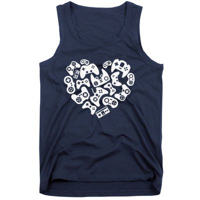 Video Gamer Heart Of Controllers Valentine's Day Tank Top