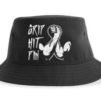 Vintage Grip Hit Pin Arm Wrestling Arm Wrestler Sustainable Bucket Hat