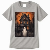 Vintage Ghost Haunted House Halloween Spooky Tall T-Shirt