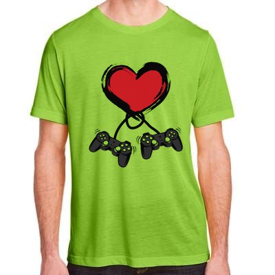 Video Gamer Heart Controller Valentine's Days Adult ChromaSoft Performance T-Shirt