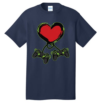 Video Gamer Heart Controller Valentine's Days Tall T-Shirt