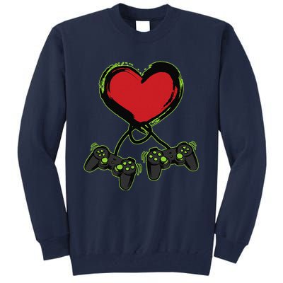 Video Gamer Heart Controller Valentine's Days Tall Sweatshirt