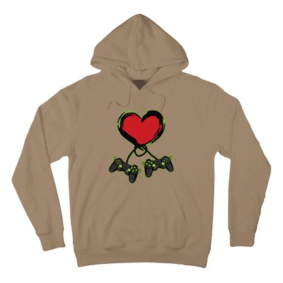 Video Gamer Heart Controller Valentine's Days Hoodie