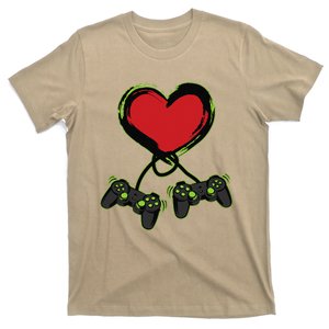 Video Gamer Heart Controller Valentine's Days T-Shirt