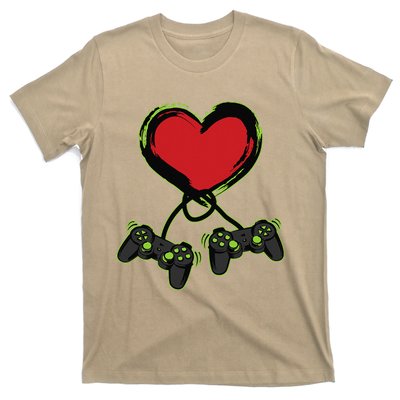 Video Gamer Heart Controller Valentine's Days T-Shirt