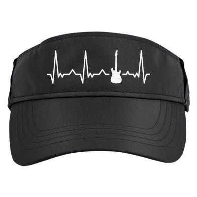Vintage Guitar Heartbeat Guitarist Lover Instrument Adult Drive Performance Visor