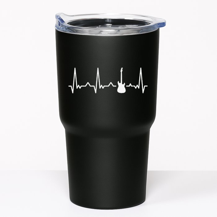 Vintage Guitar Heartbeat Guitarist Lover Instrument Tumbler