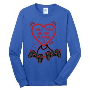 Video Gamer Heart Controller ValentineS Day Gift Tall Long Sleeve T-Shirt