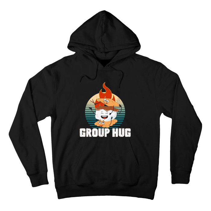 vintage Group Hug Smores Group Hug Camping Hoodie